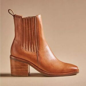 Piedrangular leather boots booties brown cognac 7.5